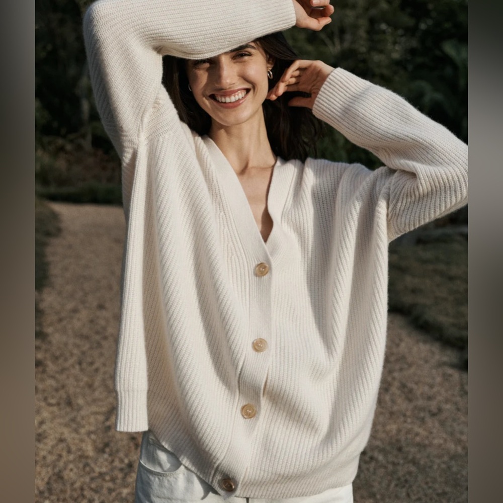 Jenni Kayne Cashmere Cocoon Cardigan in Ivory